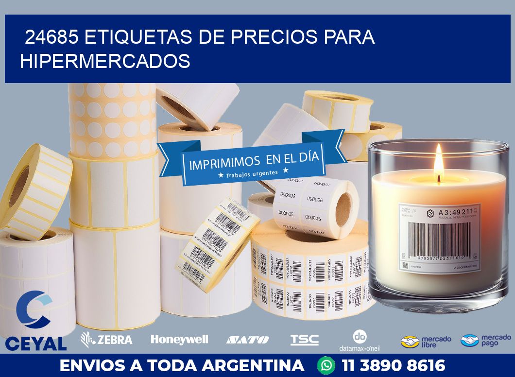24685 ETIQUETAS DE PRECIOS PARA HIPERMERCADOS