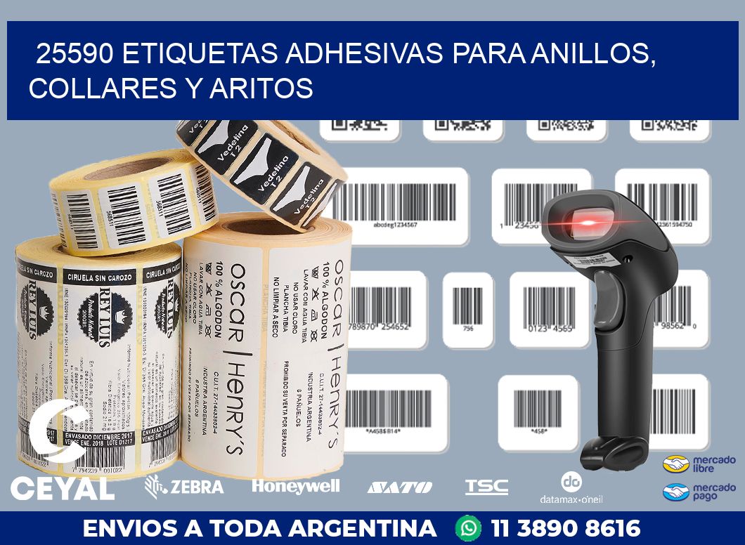 25590 ETIQUETAS ADHESIVAS PARA ANILLOS, COLLARES Y ARITOS