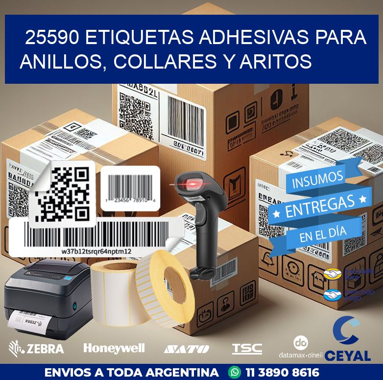 25590 ETIQUETAS ADHESIVAS PARA ANILLOS, COLLARES Y ARITOS