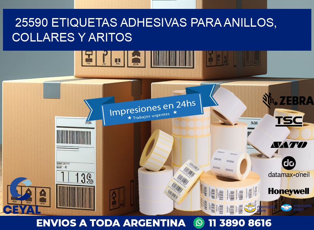 25590 ETIQUETAS ADHESIVAS PARA ANILLOS, COLLARES Y ARITOS