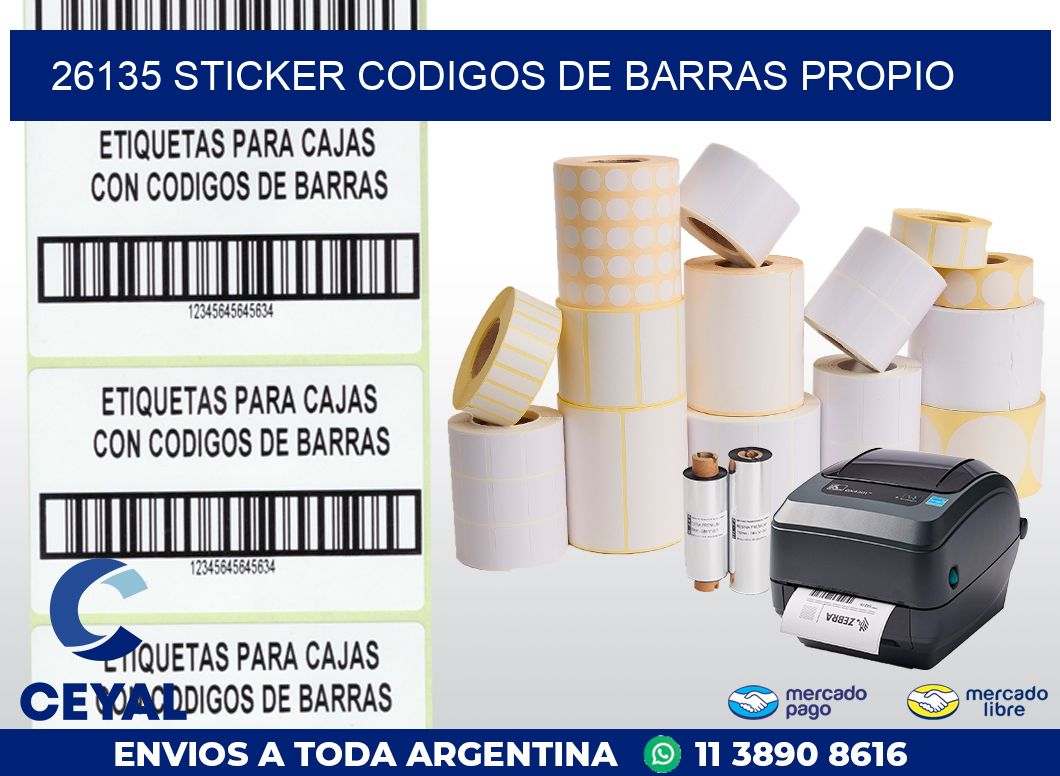 26135 STICKER CODIGOS DE BARRAS PROPIO