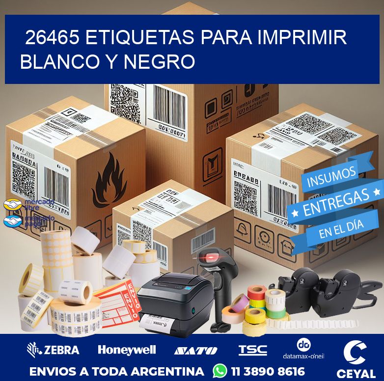 26465 ETIQUETAS PARA IMPRIMIR BLANCO Y NEGRO