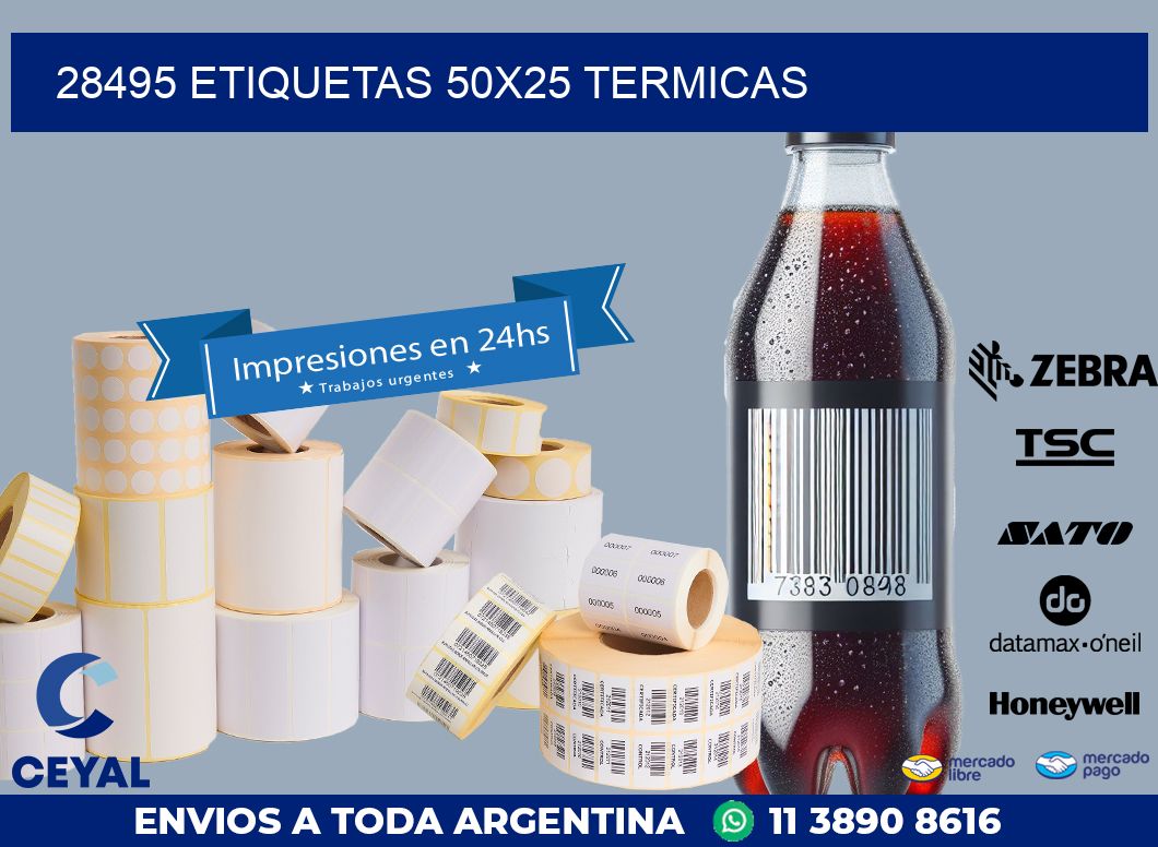 28495 ETIQUETAS 50X25 TERMICAS