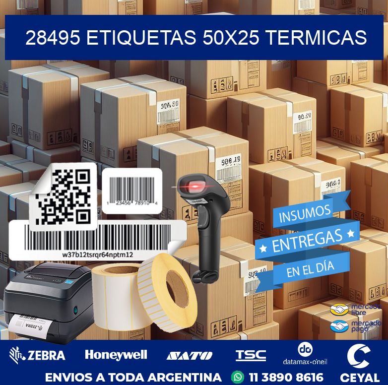 28495 ETIQUETAS 50X25 TERMICAS