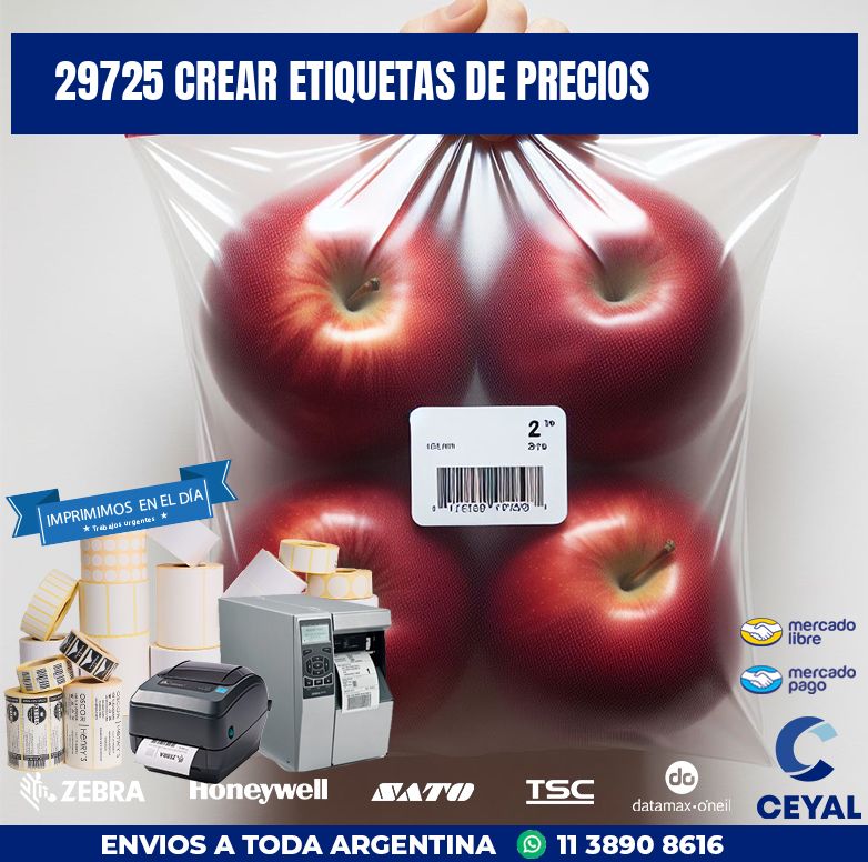 29725 CREAR ETIQUETAS DE PRECIOS