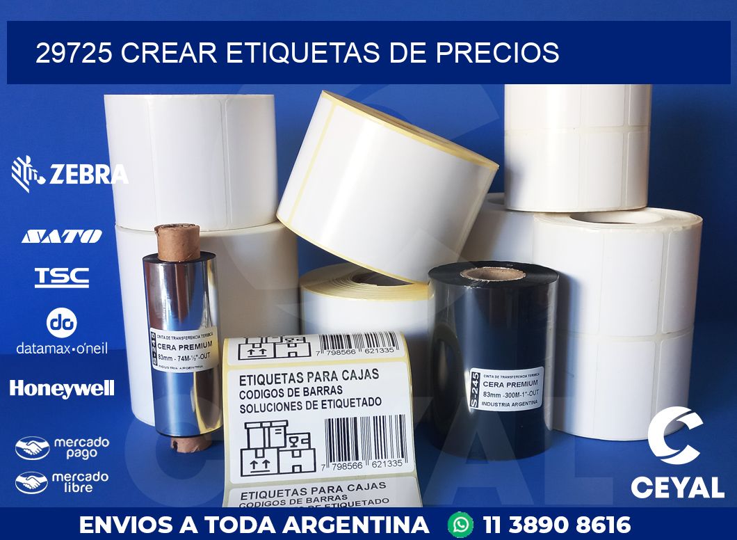 29725 CREAR ETIQUETAS DE PRECIOS