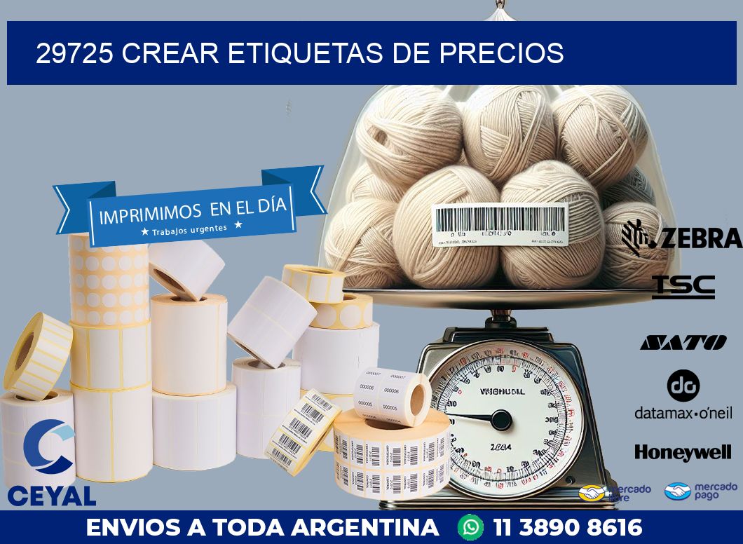 29725 CREAR ETIQUETAS DE PRECIOS