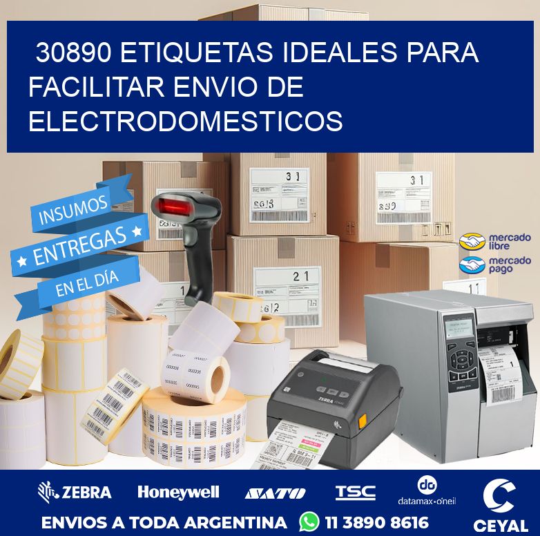 30890 ETIQUETAS IDEALES PARA FACILITAR ENVIO DE ELECTRODOMESTICOS