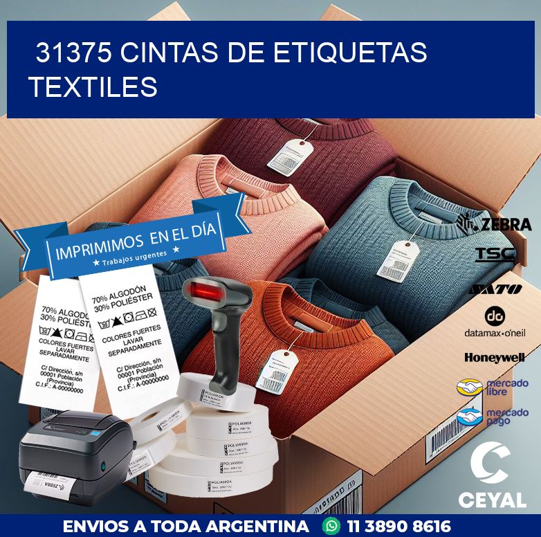 31375 CINTAS DE ETIQUETAS TEXTILES