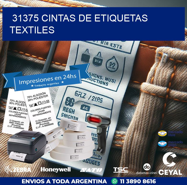 31375 CINTAS DE ETIQUETAS TEXTILES
