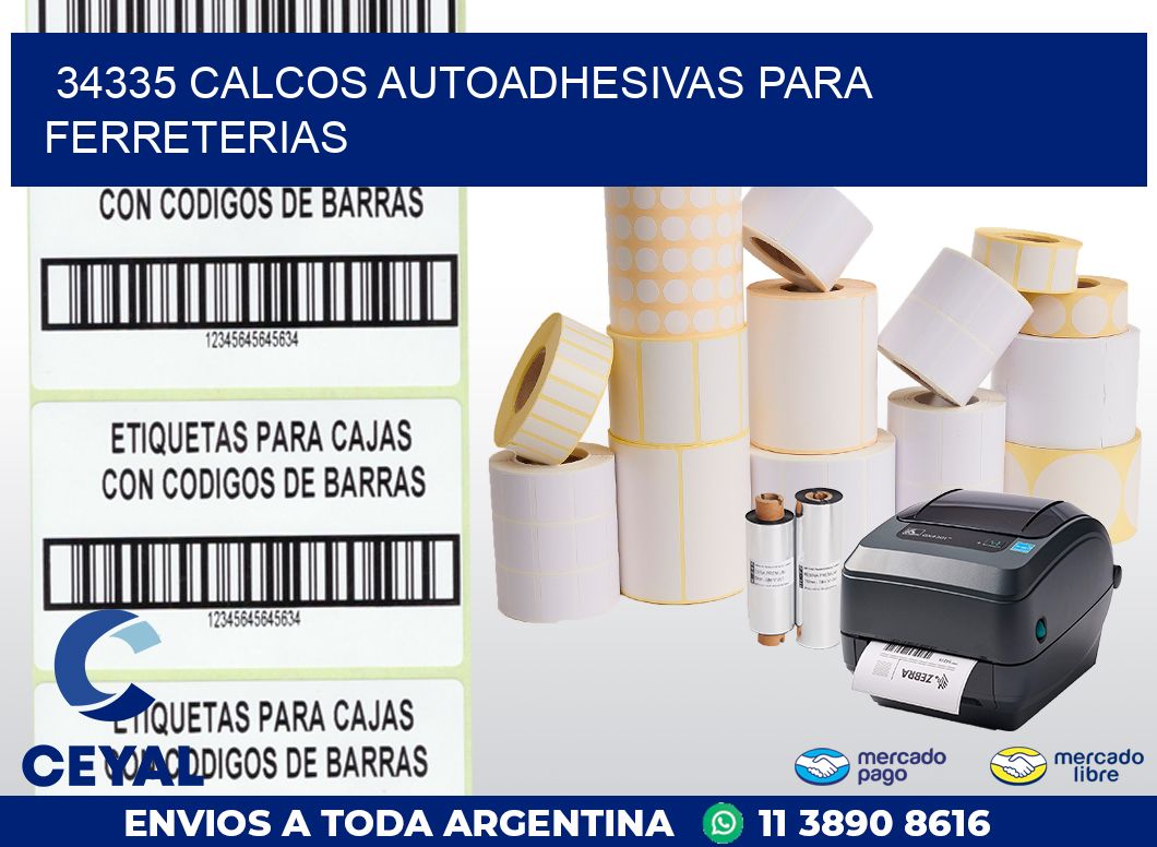 34335 CALCOS AUTOADHESIVAS PARA FERRETERIAS