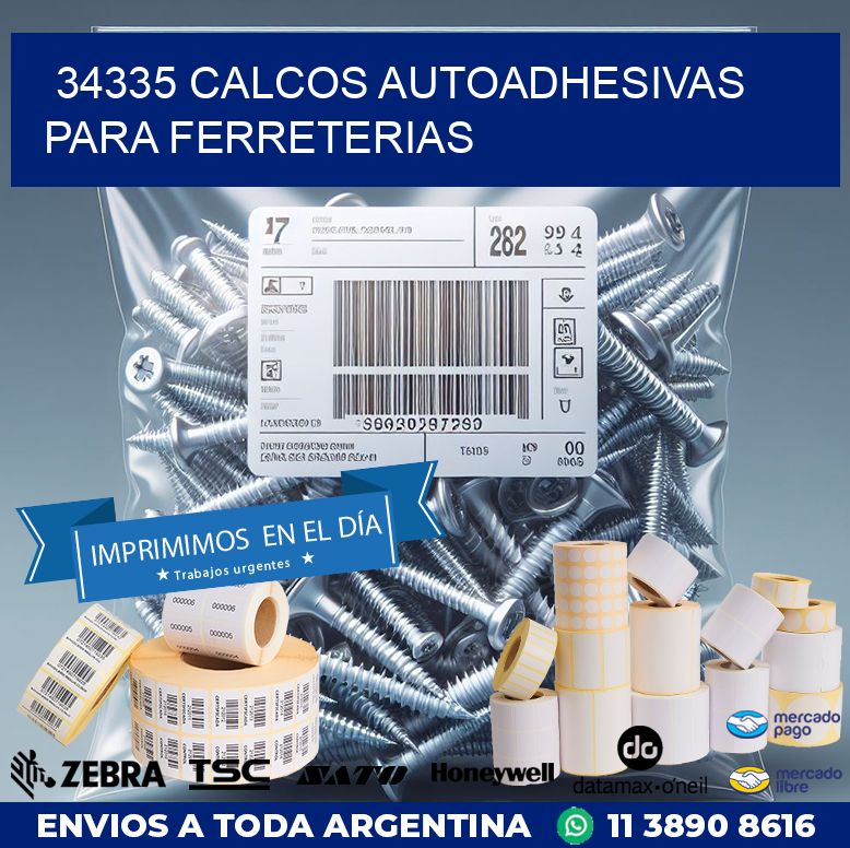 34335 CALCOS AUTOADHESIVAS PARA FERRETERIAS