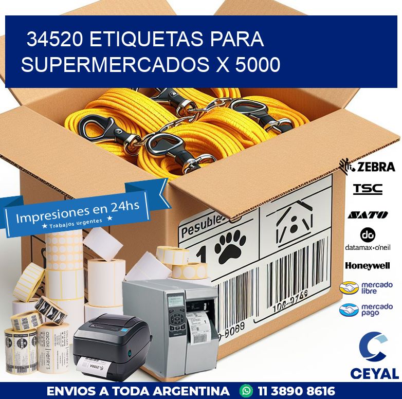 34520 ETIQUETAS PARA SUPERMERCADOS X 5000