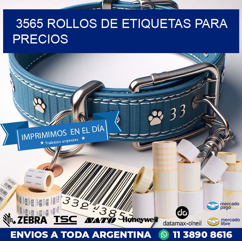 3565 ROLLOS DE ETIQUETAS PARA PRECIOS