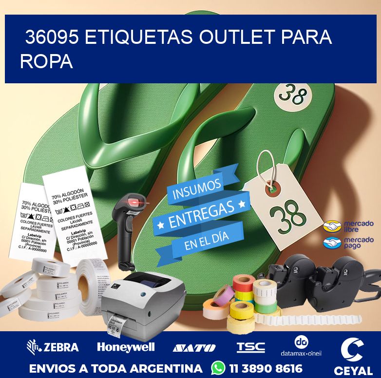 36095 ETIQUETAS OUTLET PARA ROPA