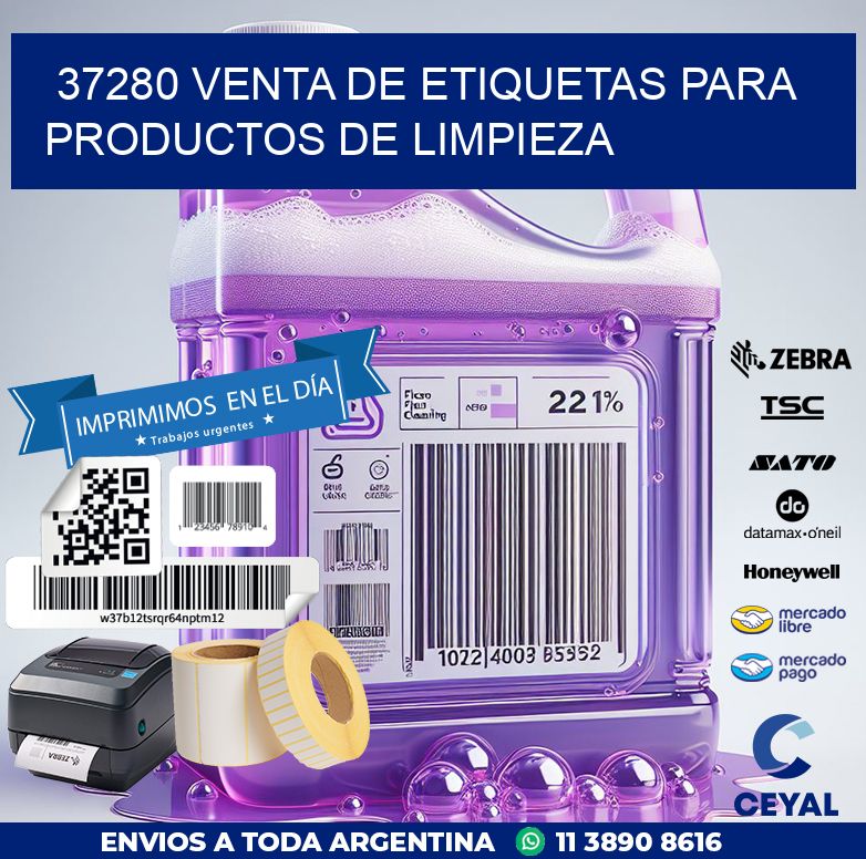 37280 VENTA DE ETIQUETAS PARA PRODUCTOS DE LIMPIEZA