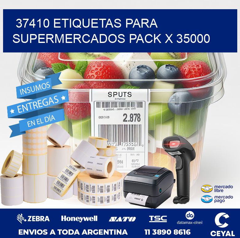 37410 ETIQUETAS PARA SUPERMERCADOS PACK X 35000