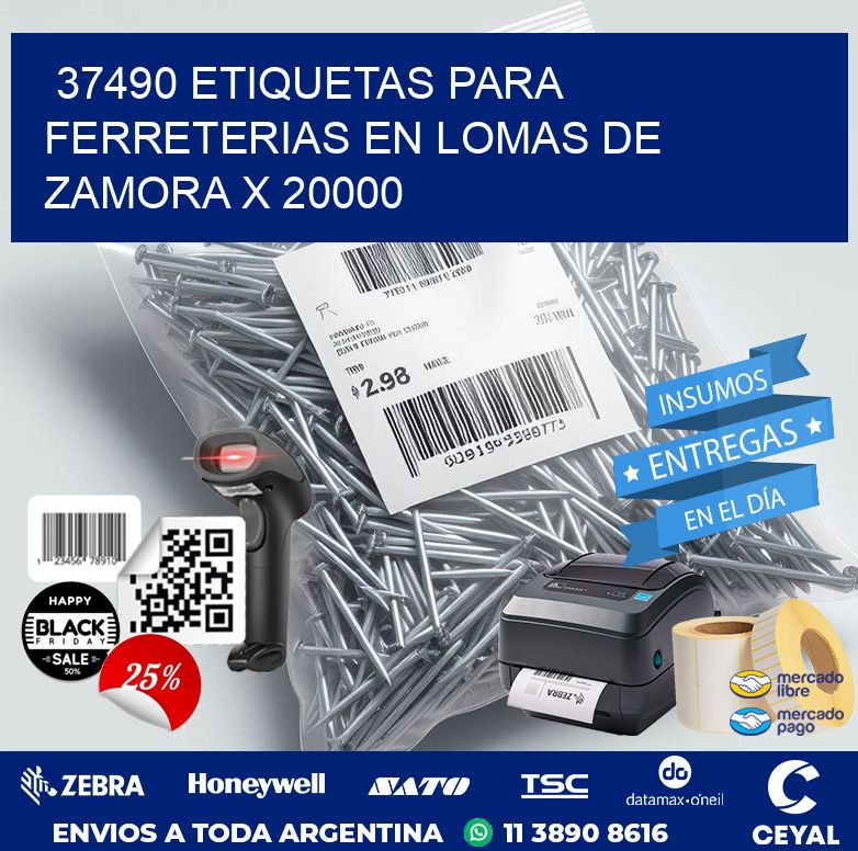 37490 ETIQUETAS PARA FERRETERIAS EN LOMAS DE ZAMORA X 20000