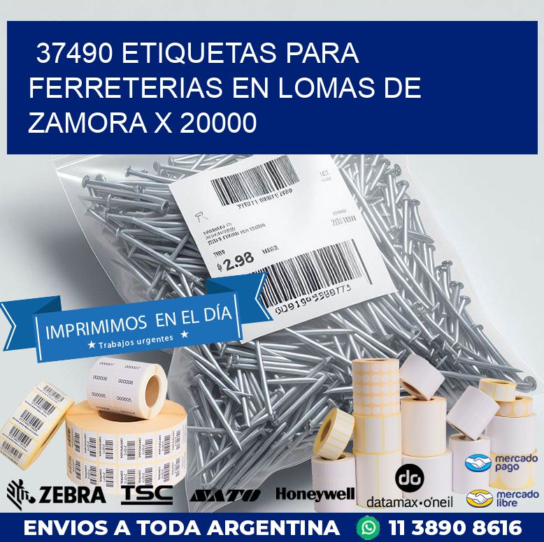 37490 ETIQUETAS PARA FERRETERIAS EN LOMAS DE ZAMORA X 20000