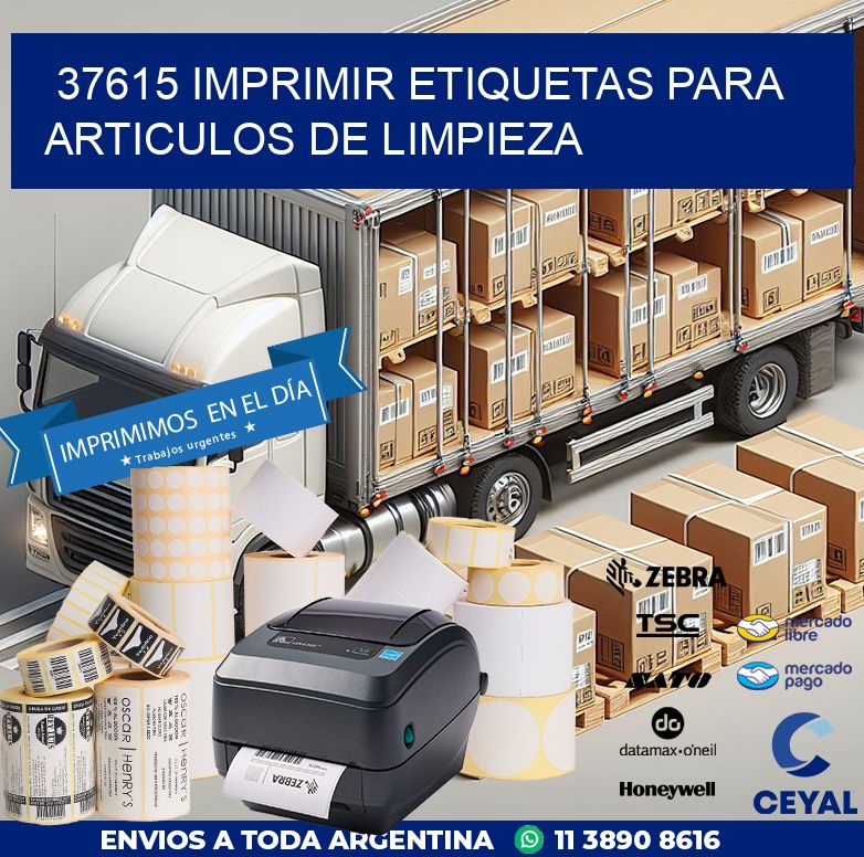 37615 IMPRIMIR ETIQUETAS PARA ARTICULOS DE LIMPIEZA