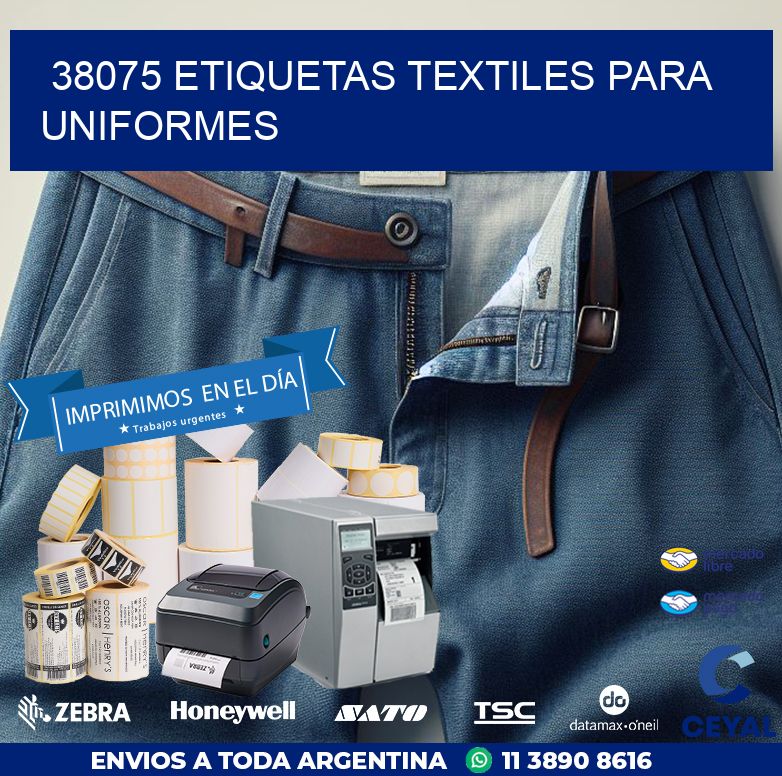 38075 ETIQUETAS TEXTILES PARA UNIFORMES