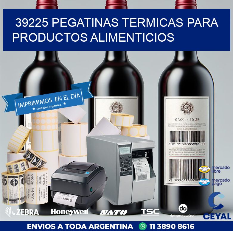 39225 PEGATINAS TERMICAS PARA PRODUCTOS ALIMENTICIOS