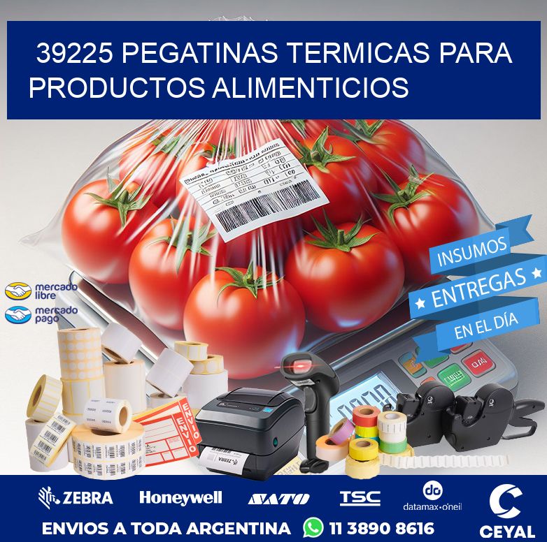 39225 PEGATINAS TERMICAS PARA PRODUCTOS ALIMENTICIOS