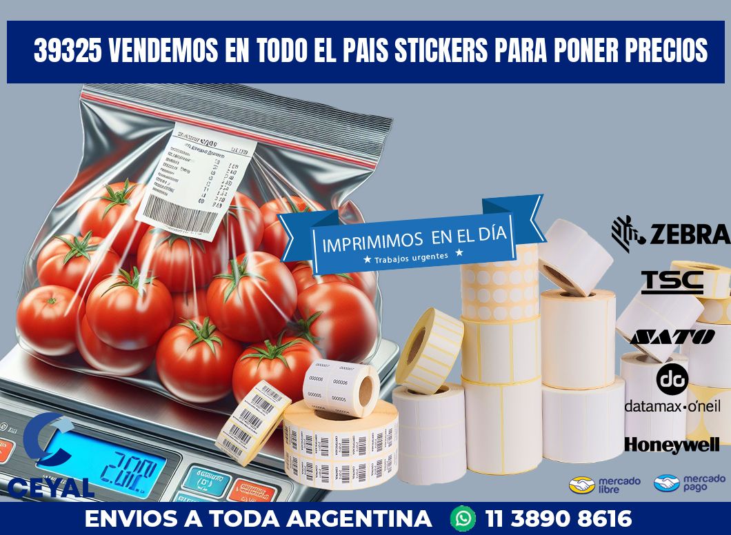 39325 VENDEMOS EN TODO EL PAIS STICKERS PARA PONER PRECIOS
