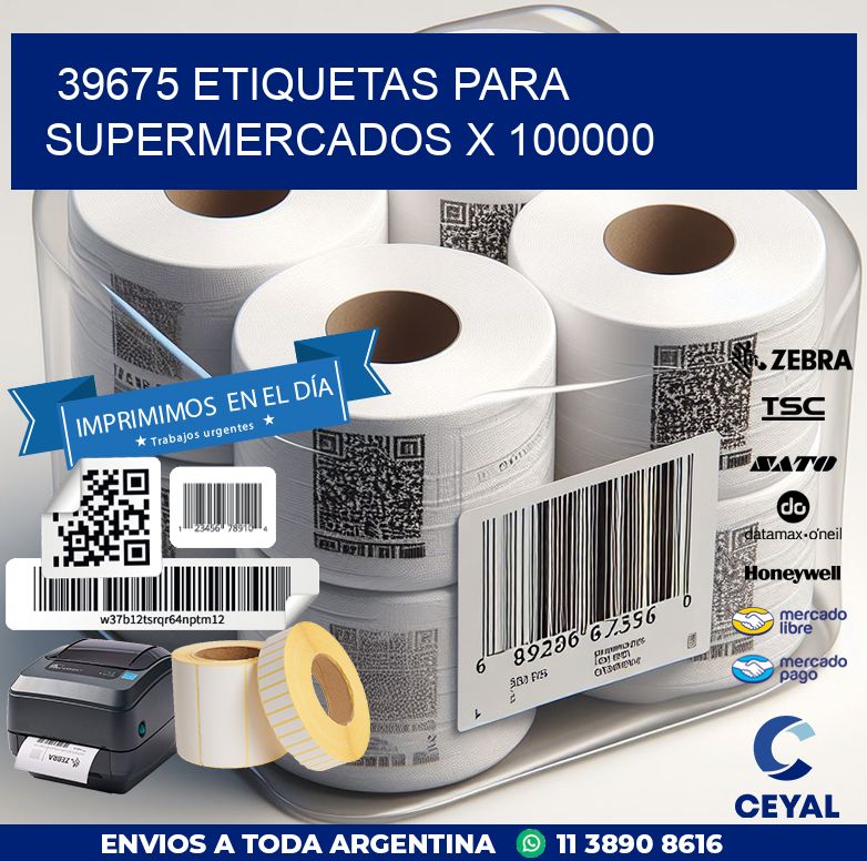 39675 ETIQUETAS PARA SUPERMERCADOS X 100000