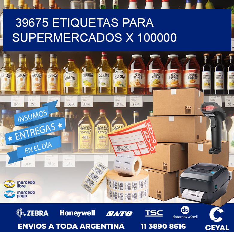 39675 ETIQUETAS PARA SUPERMERCADOS X 100000