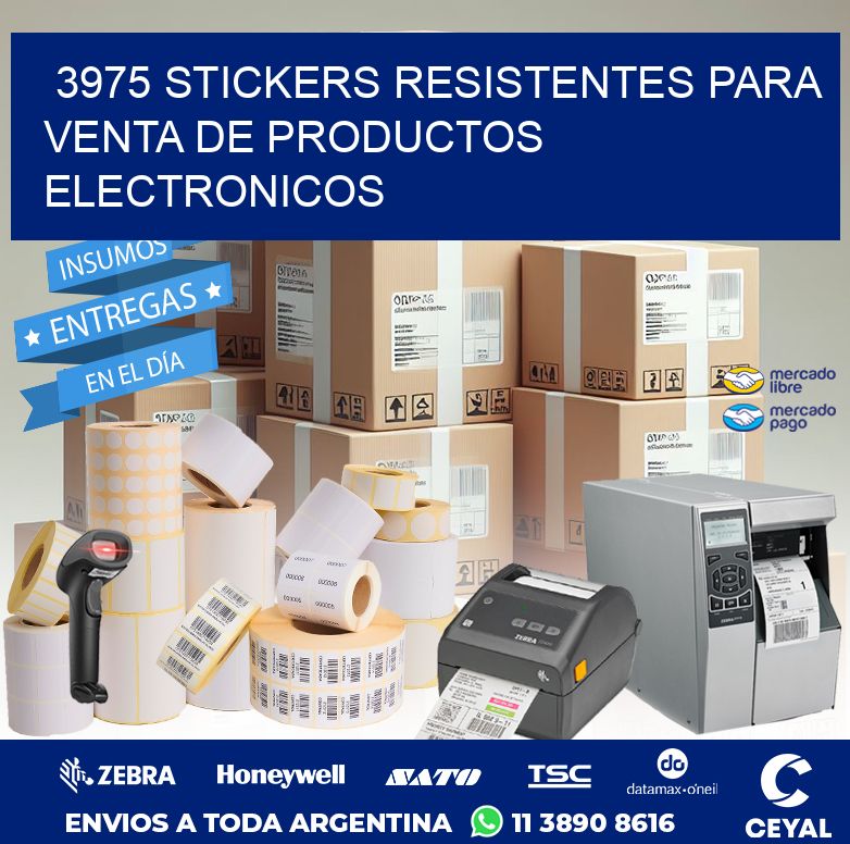 3975 STICKERS RESISTENTES PARA VENTA DE PRODUCTOS ELECTRONICOS