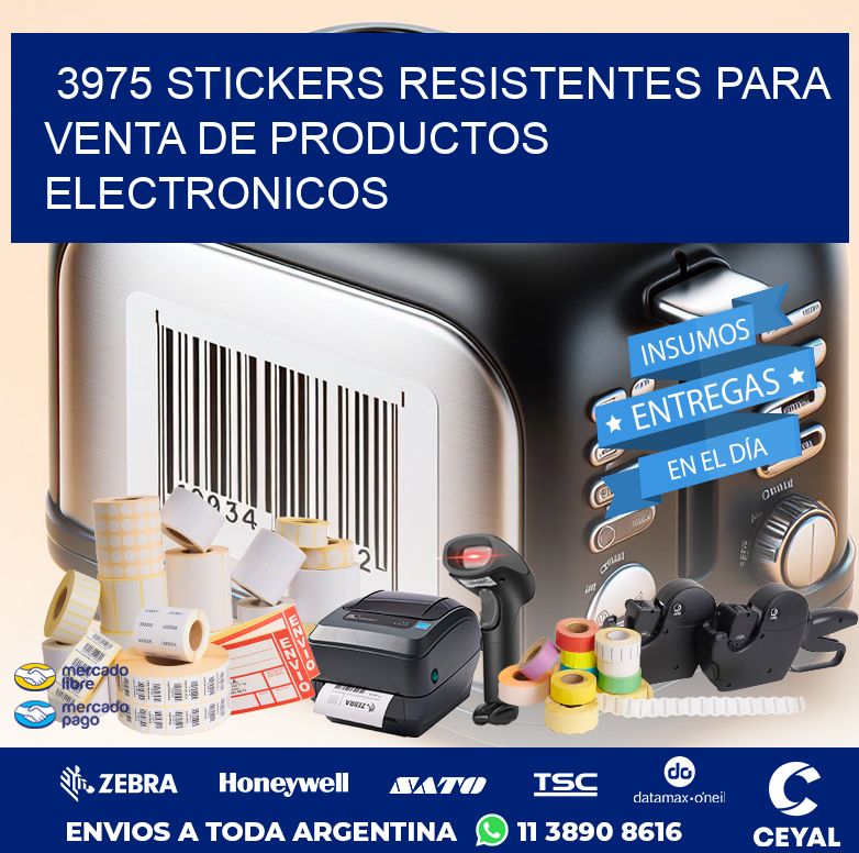 3975 STICKERS RESISTENTES PARA VENTA DE PRODUCTOS ELECTRONICOS