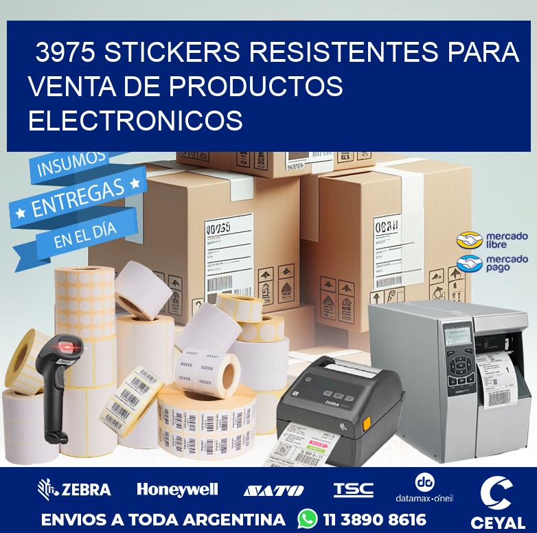 3975 STICKERS RESISTENTES PARA VENTA DE PRODUCTOS ELECTRONICOS