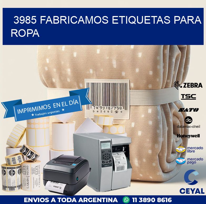 3985 FABRICAMOS ETIQUETAS PARA ROPA