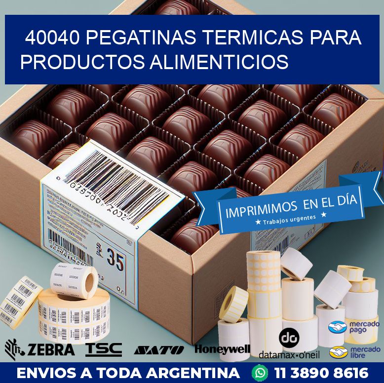 40040 PEGATINAS TERMICAS PARA PRODUCTOS ALIMENTICIOS