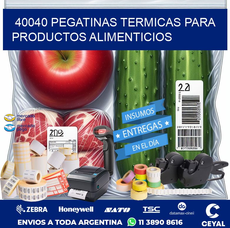 40040 PEGATINAS TERMICAS PARA PRODUCTOS ALIMENTICIOS