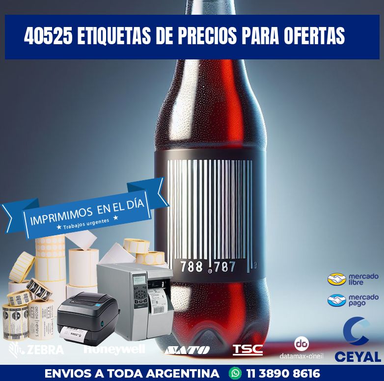40525 ETIQUETAS DE PRECIOS PARA OFERTAS