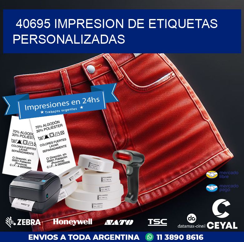 40695 IMPRESION DE ETIQUETAS PERSONALIZADAS