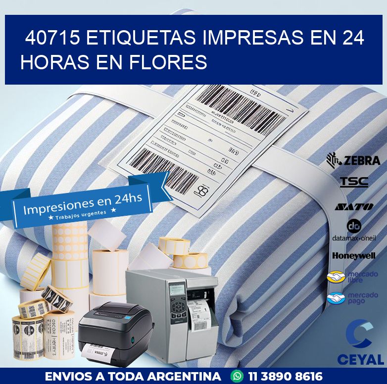 40715 ETIQUETAS IMPRESAS EN 24 HORAS EN FLORES