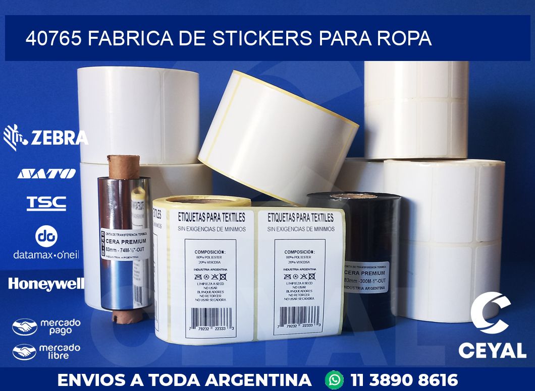40765 FABRICA DE STICKERS PARA ROPA