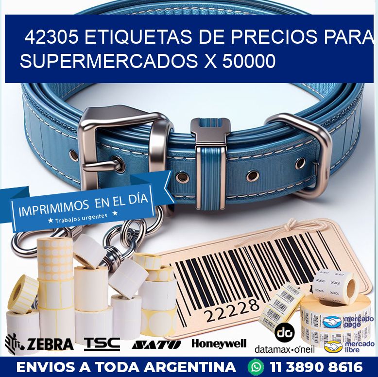 42305 ETIQUETAS DE PRECIOS PARA SUPERMERCADOS X 50000