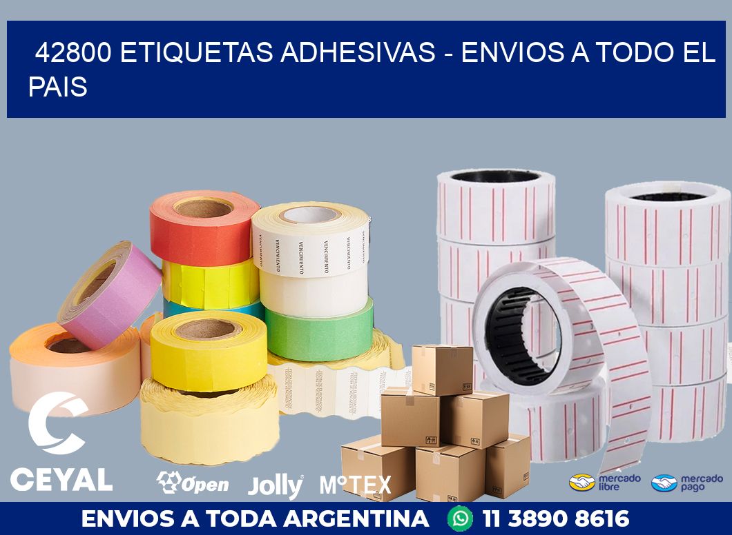 42800 ETIQUETAS ADHESIVAS – ENVIOS A TODO EL PAIS
