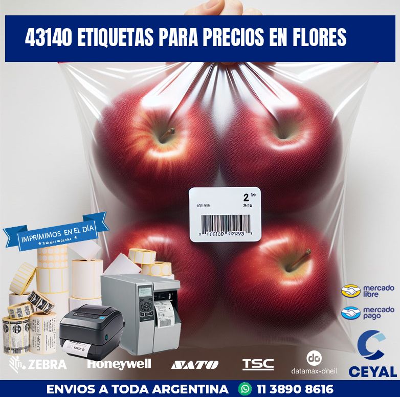 43140 ETIQUETAS PARA PRECIOS EN FLORES