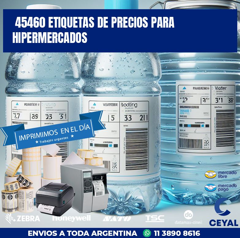 45460 ETIQUETAS DE PRECIOS PARA HIPERMERCADOS