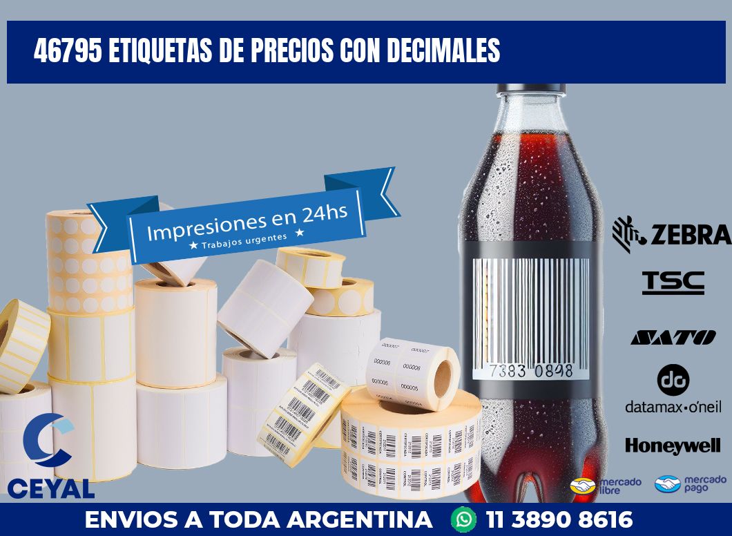 46795 ETIQUETAS DE PRECIOS CON DECIMALES