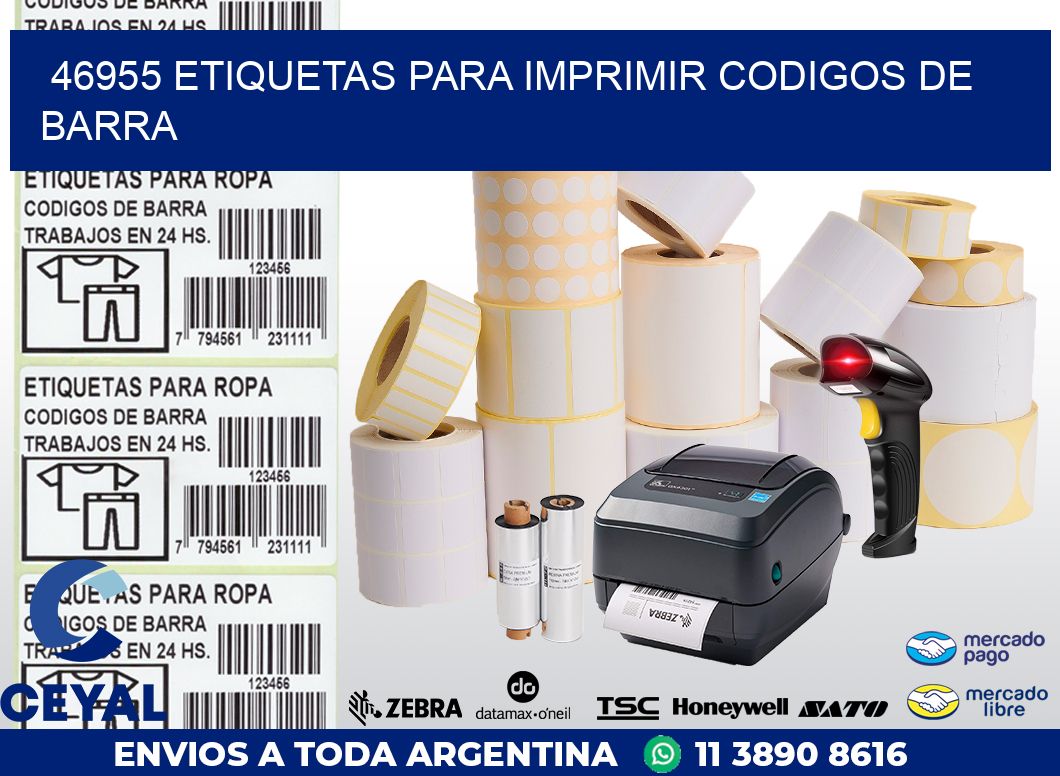 46955 ETIQUETAS PARA IMPRIMIR CODIGOS DE BARRA