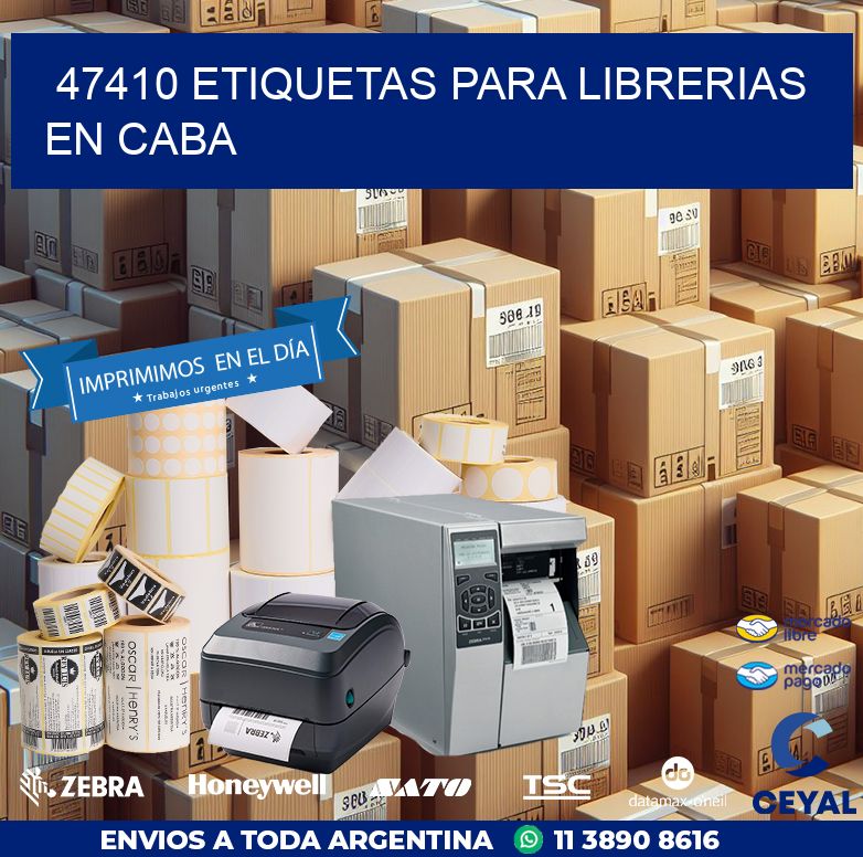47410 ETIQUETAS PARA LIBRERIAS EN CABA