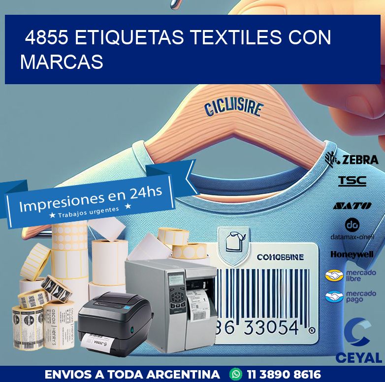4855 ETIQUETAS TEXTILES CON MARCAS
