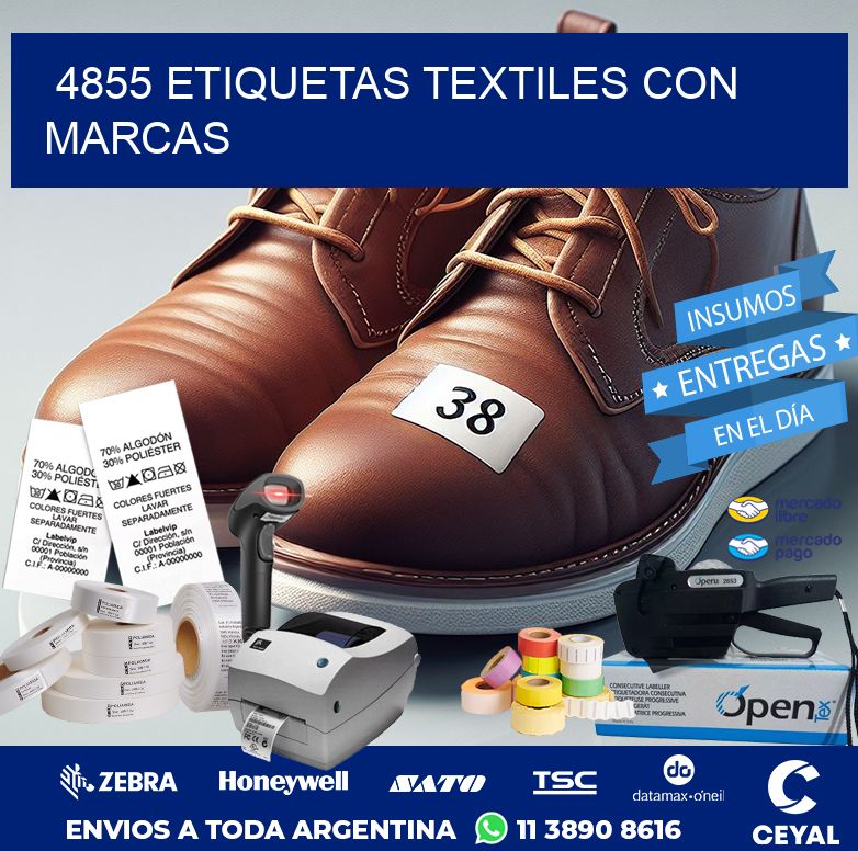 4855 ETIQUETAS TEXTILES CON MARCAS