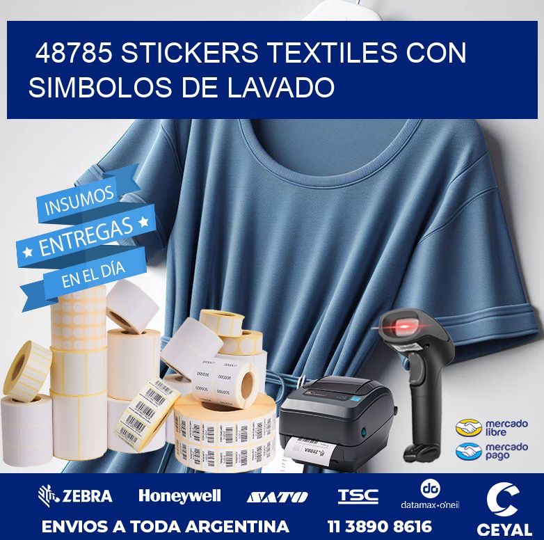 48785 STICKERS TEXTILES CON SIMBOLOS DE LAVADO